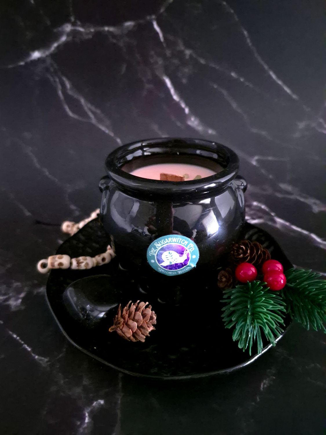 Ceramic Cauldron Candle - Krampus