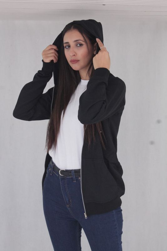 sweat zippé à capuche