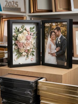 cadre fleurs 3d