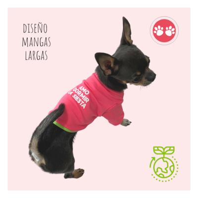 AMO DORMIR LA SIESTA
manga larga rosa y verde