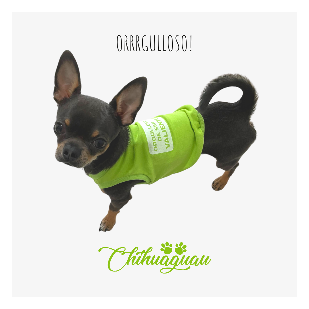 ORGULLOSO DE SER VALIENTE
sin manga color verde