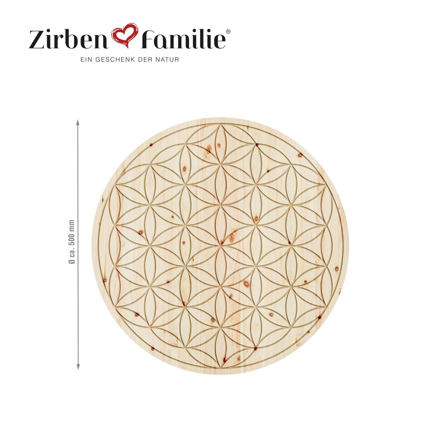 Wandbild „ZirbenBlume des Lebens“ 50er