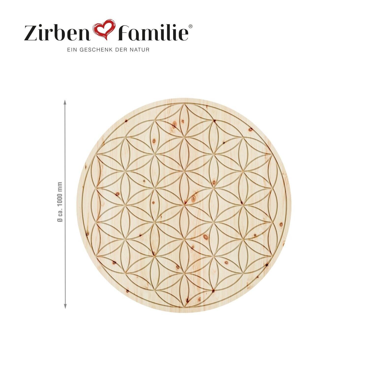 Wandbild „ZirbenBlume des Lebens“ 100er