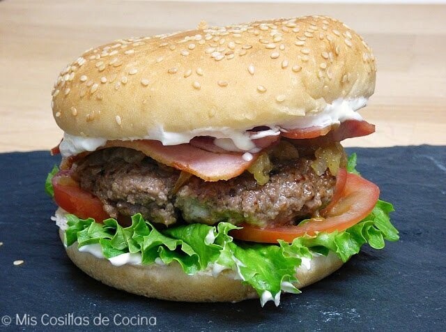HAMBURGUESA DE TERNERA ECOLÓGICA CERTIFICADA CON SU GUARNICIÓN DE PATATAS FRITAS