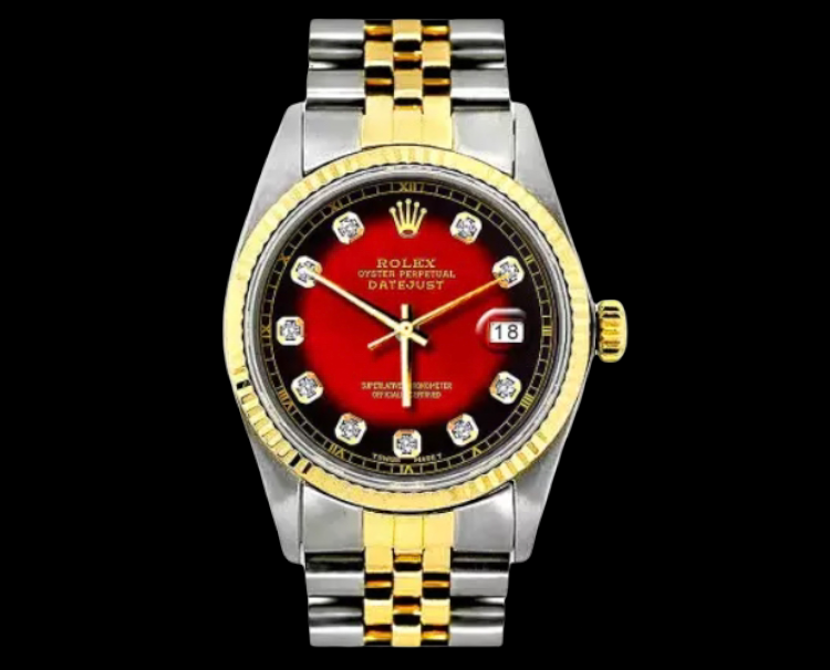Red Eye Rolex Oyster Perpetual Datejust Diamond Watch