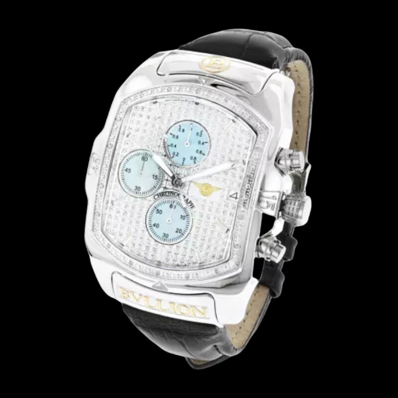 Luxurman Bullion Diamond Watch Chronograph