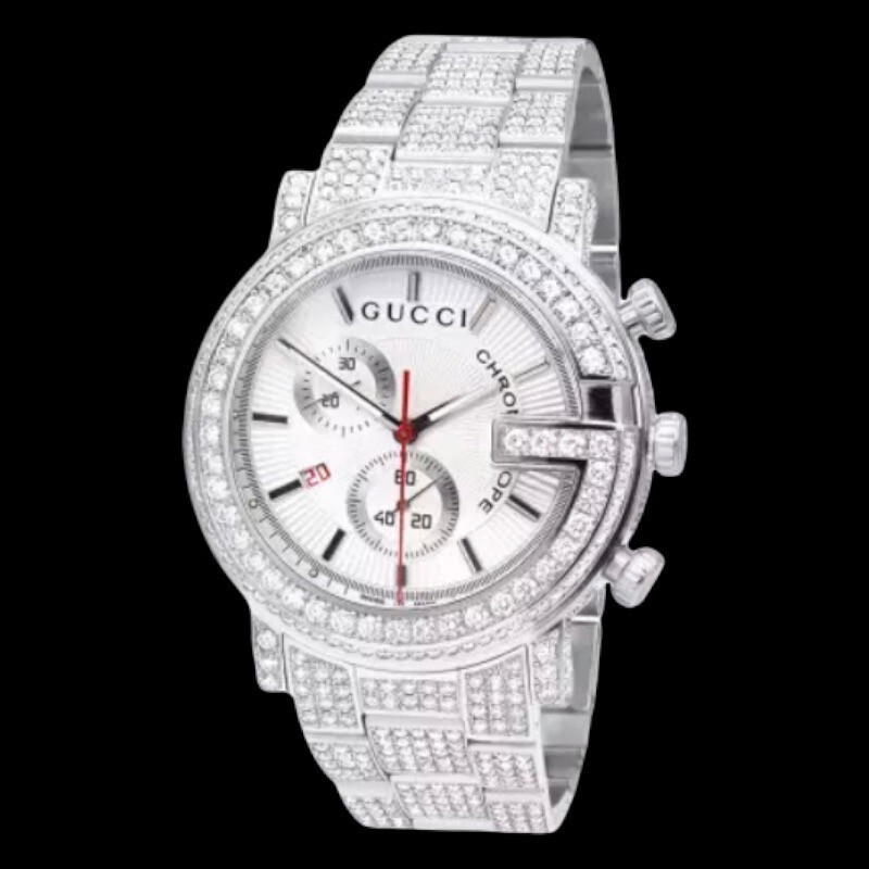Iced Out Mens Diamond Gucci Watch