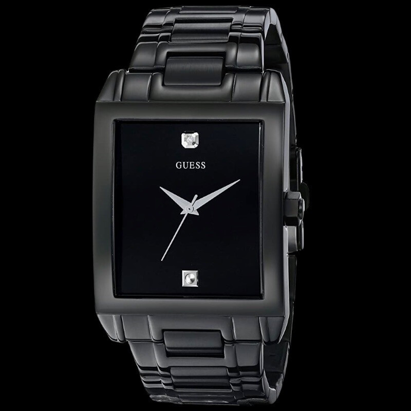 GUESS Classic Black Diamond Accented Watch