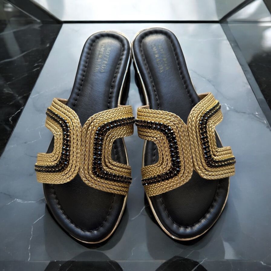 Sandalo H Rope Crystal  Nero-oro