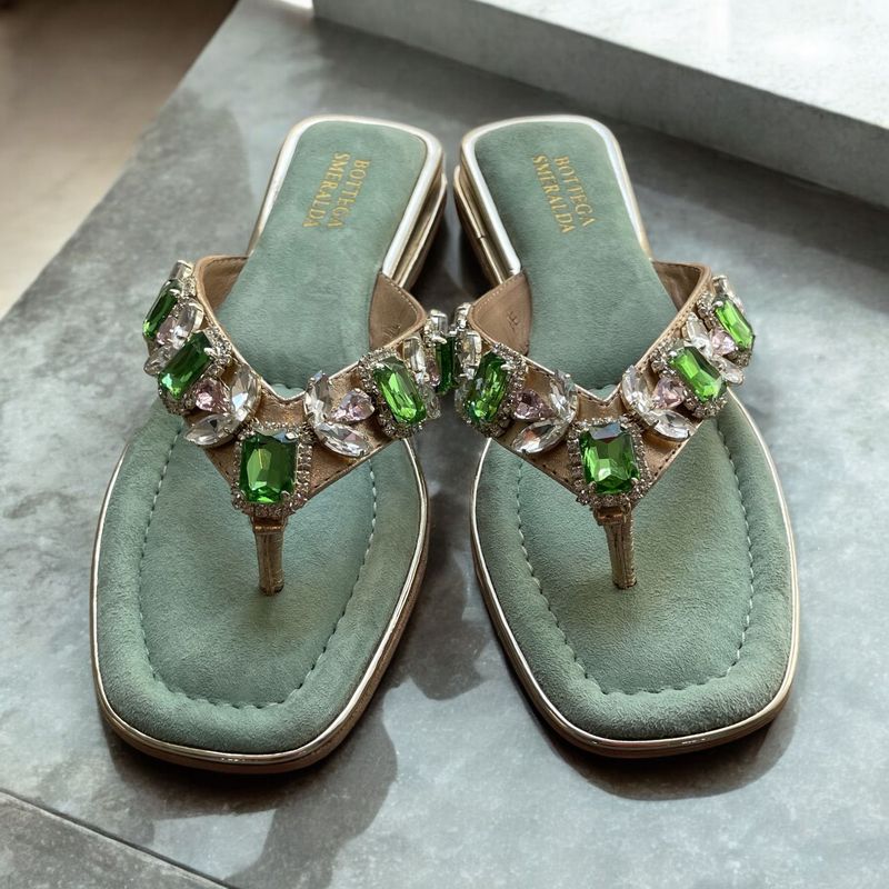 Infradito Volsky  Verdeacqua-oro