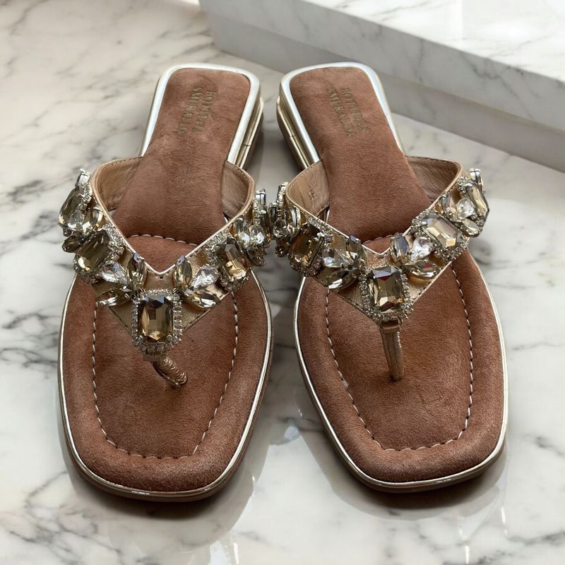 Infradito Volsky  Cuoio-oro