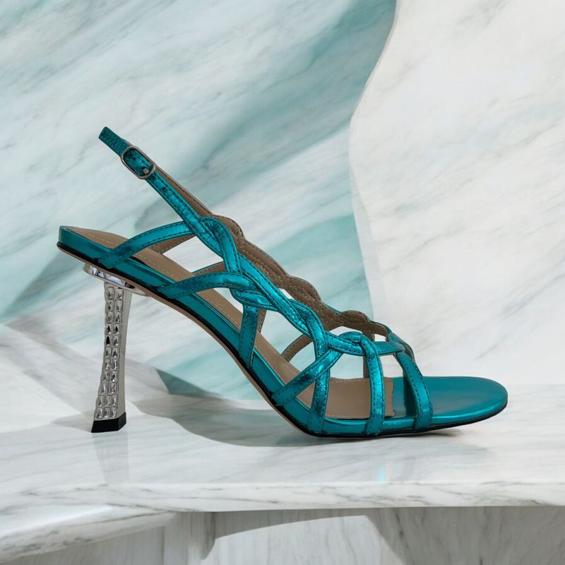 Sandalo Crystal baguette  Acqua