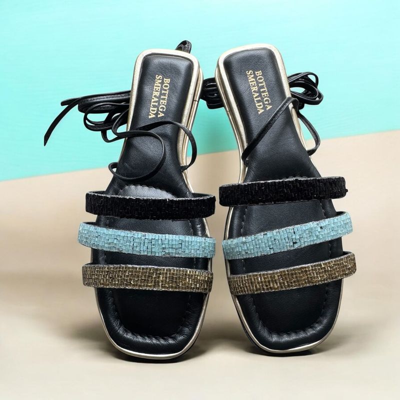 Sandalo Luxury gladiatore  Nero