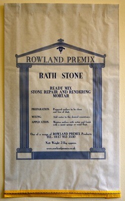 Bath Stone Premix Repair Mortar: 25kg Cement or Lime based mix
