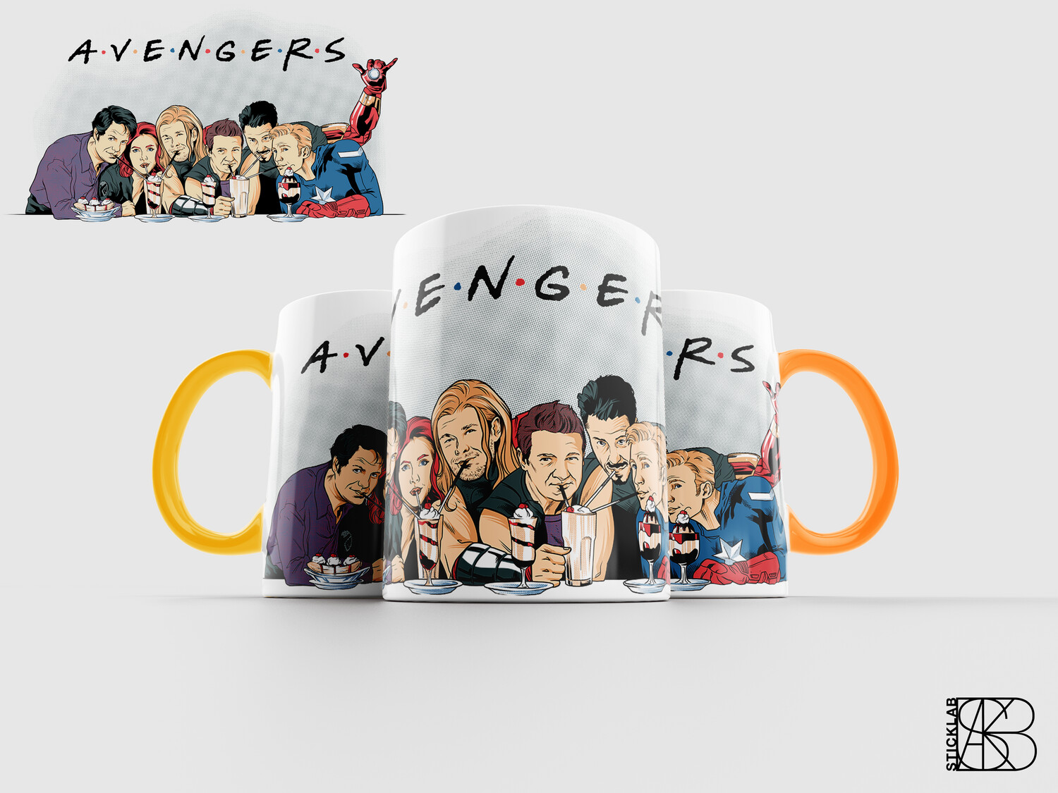 ჭიქა - AVENGERS (Friends Style)