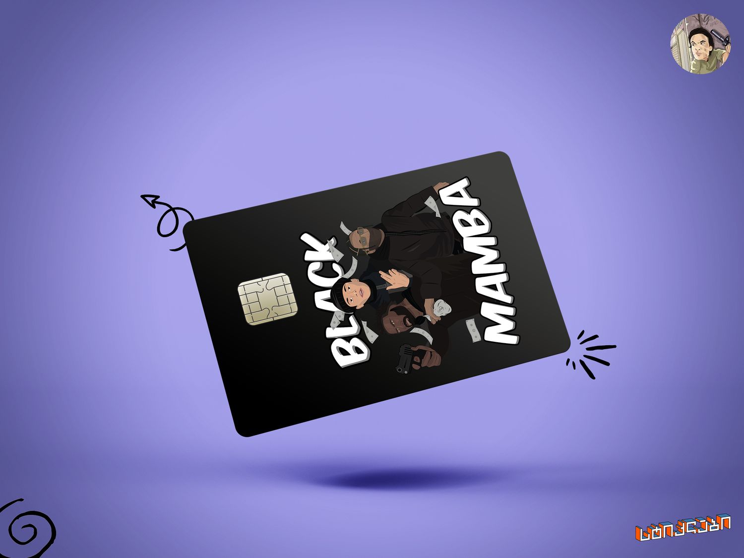 Black Mamba - ბარათის სტიკერი