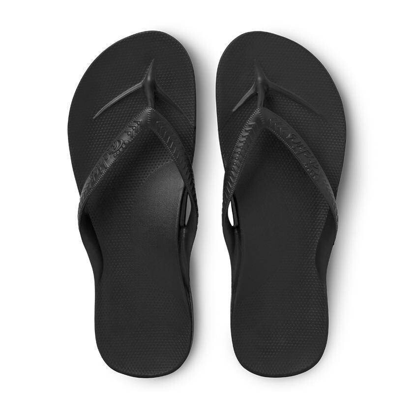 Archies - Arch Support Thongs - Black
