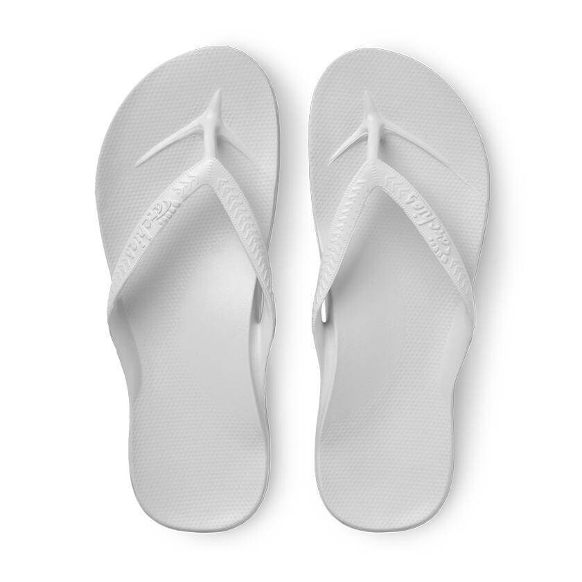 Archies - Arch Support Thongs - White