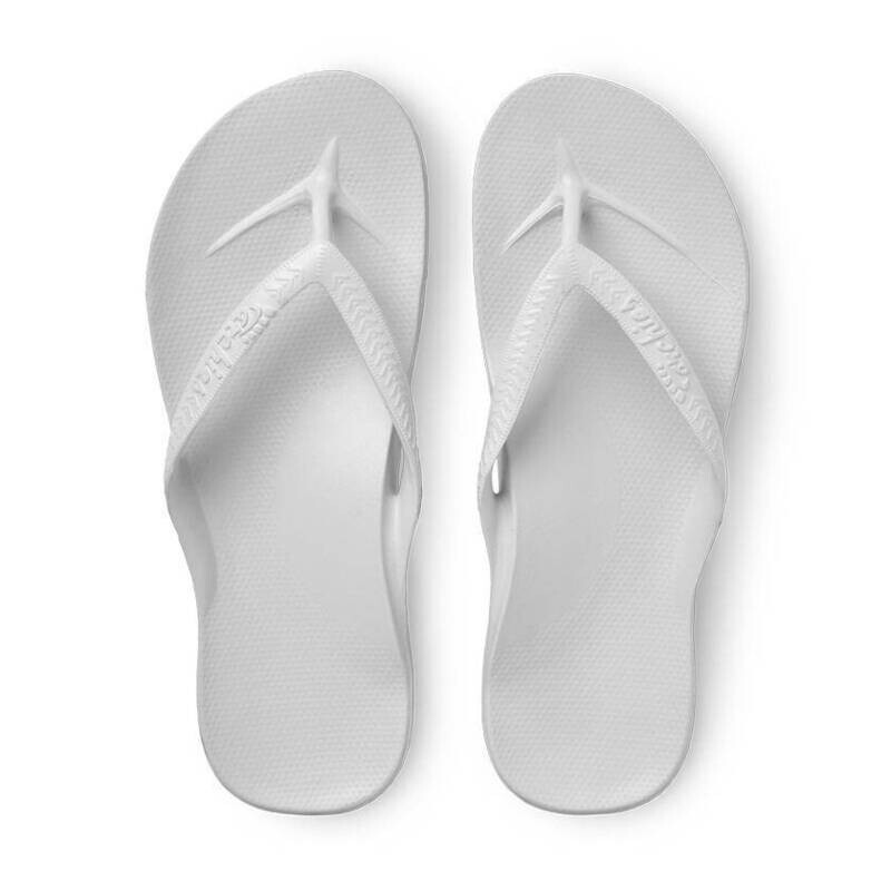 Archies - Arch Support Thongs - White