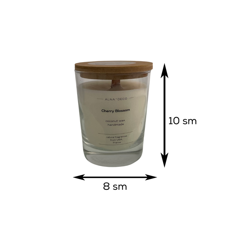 Scented candle in glass with lid. Fragrance of your choice.