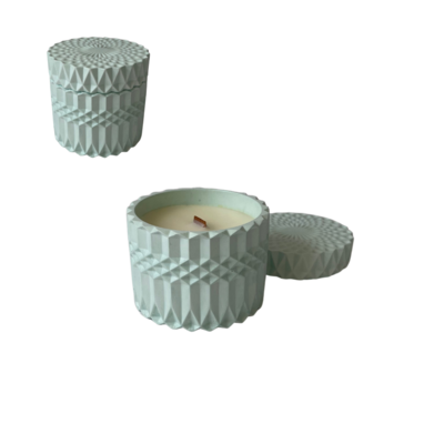 Аромасвеча в зеленом подсвечнике &quot;шкатулка&quot;