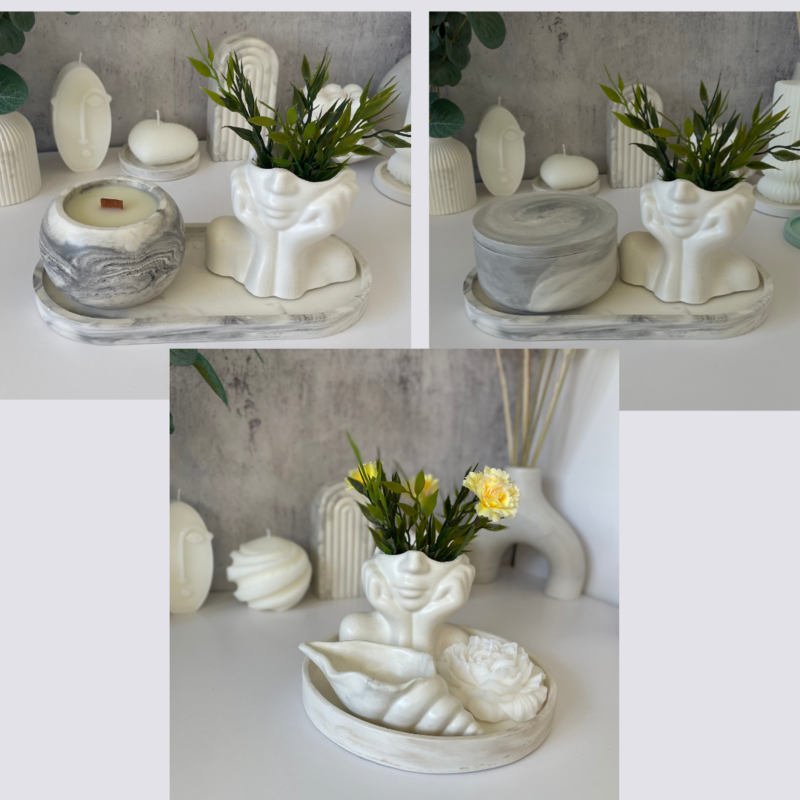 Decorative vase in the shape of a head