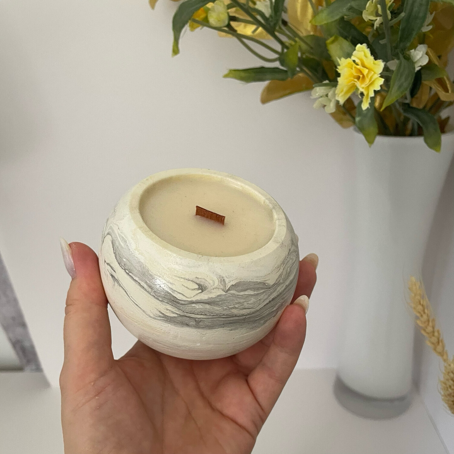 Scented candle sphere