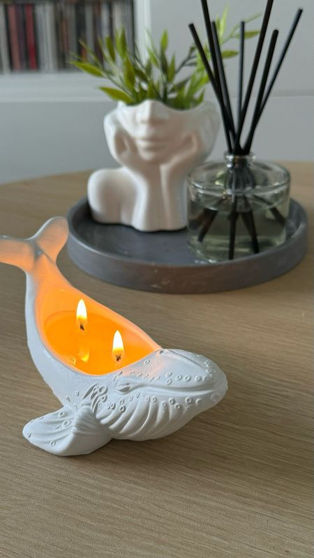 Whale shaped candle