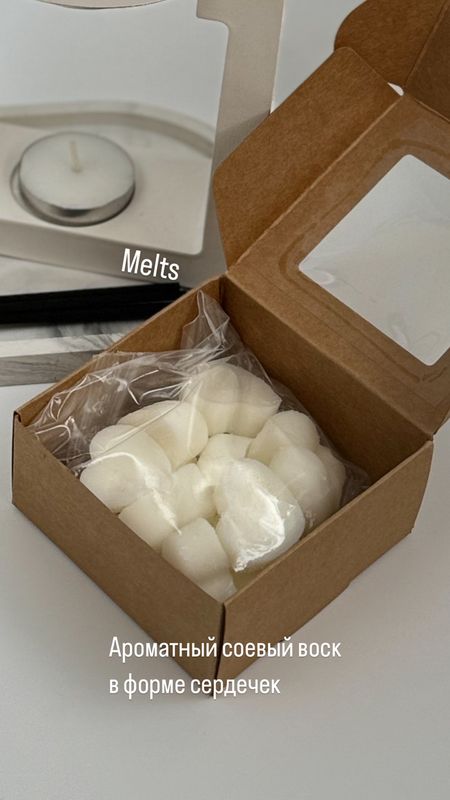 Scented tiles and hearts made of natural wax for aroma lamps Wax Melts