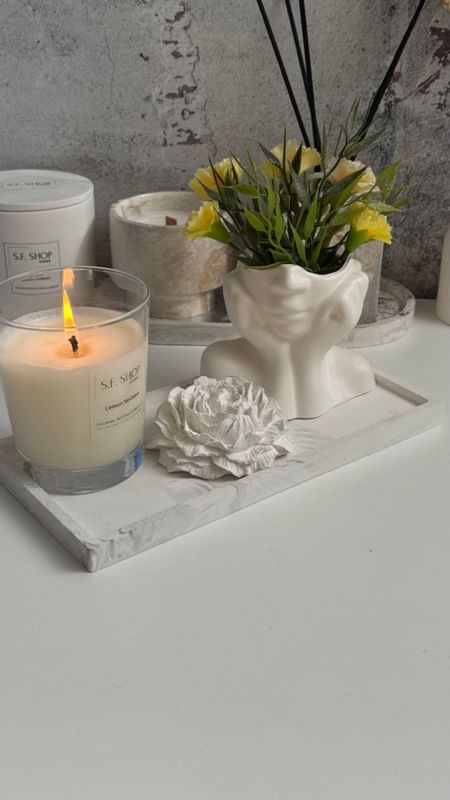 Set 18. Candle, vase for dried flowers and extinguisher for candles on a stand