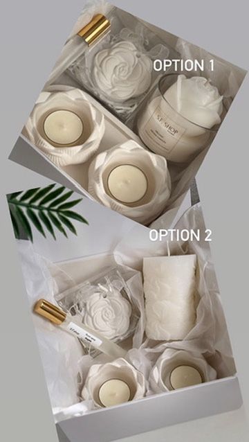 Gift set with candlesticks "Lotus"