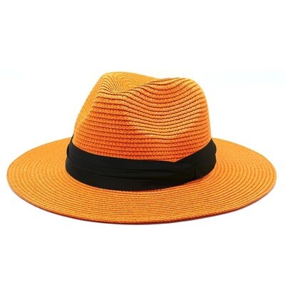 Dawn till Dusk Orange Straw Fedora