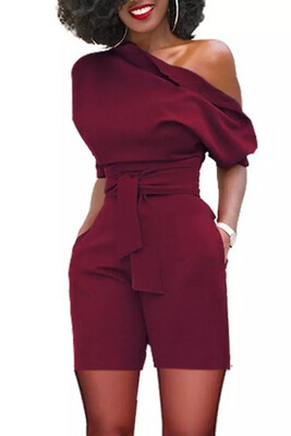 Deep Red Romper