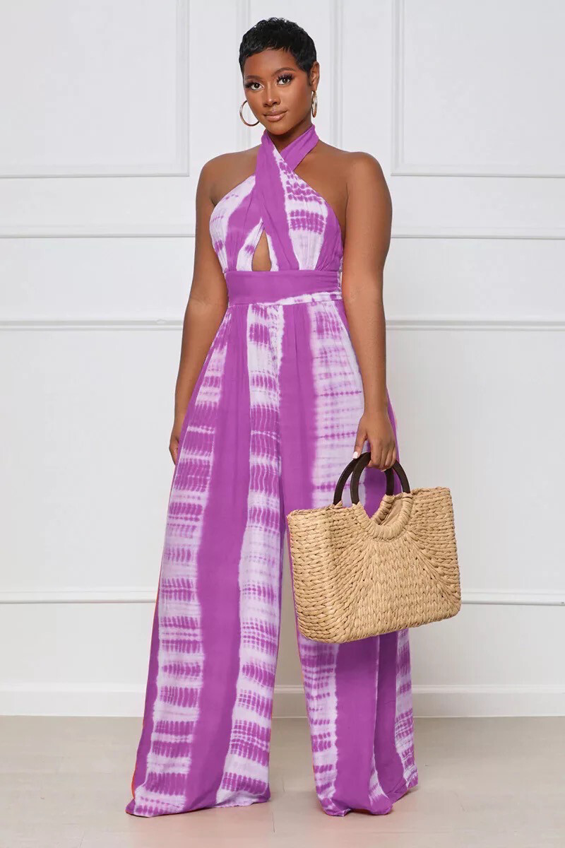 Lollipop Purple Tye Dye Crisscross Jumper