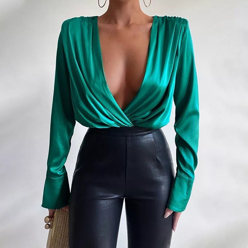 Sassy Satin Bodysuit