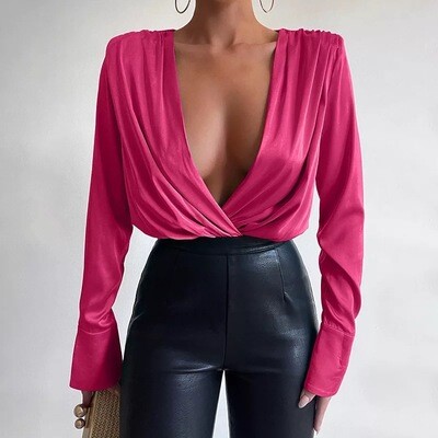 Rose’ Satin Bodysuit