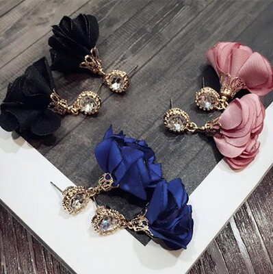 Egyptian Blue Floral Earrings