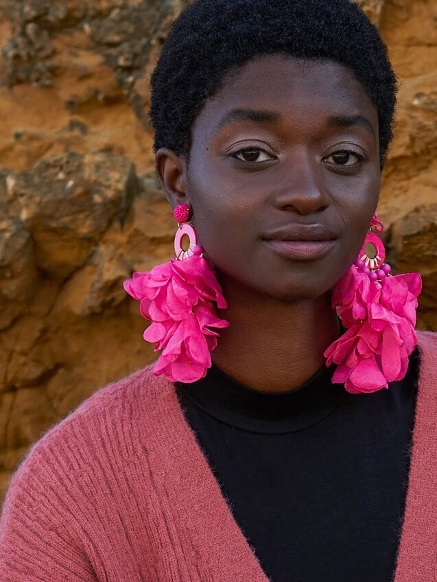 Hibiscus Pink Earrings