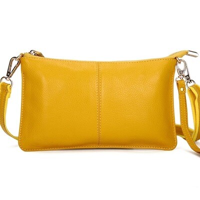 Lemoncello Genuine Leather Clutch/Crossbody