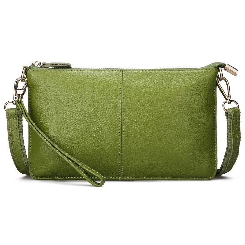 Key Lime  Genuine Leather Clutch/Crossbody