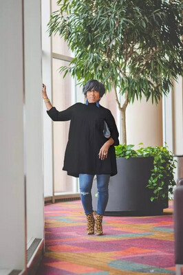 Black Pleated Shirt/Dress