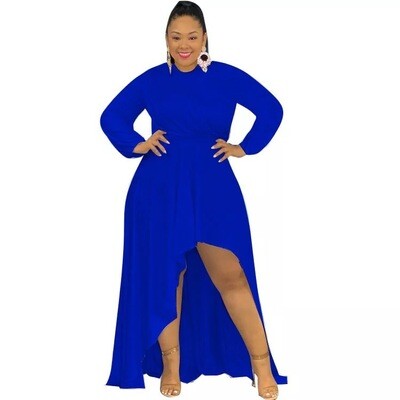 Admiral Blue Sophisticated Sassy Dress (plus)