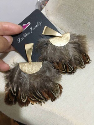 Natural Feather Earrings