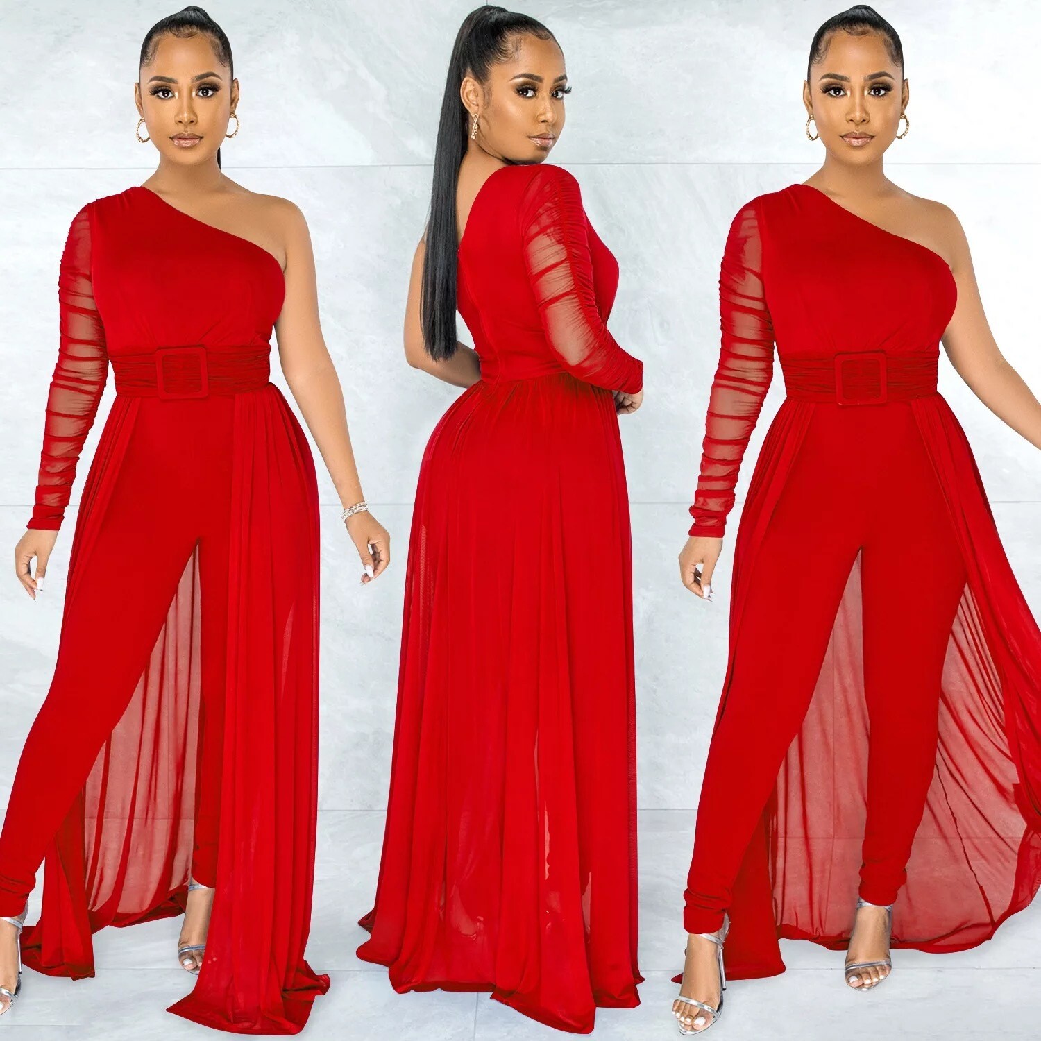 Formal Sheer Jumpsuit