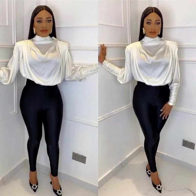 Porcelain Satin Crop Blouse