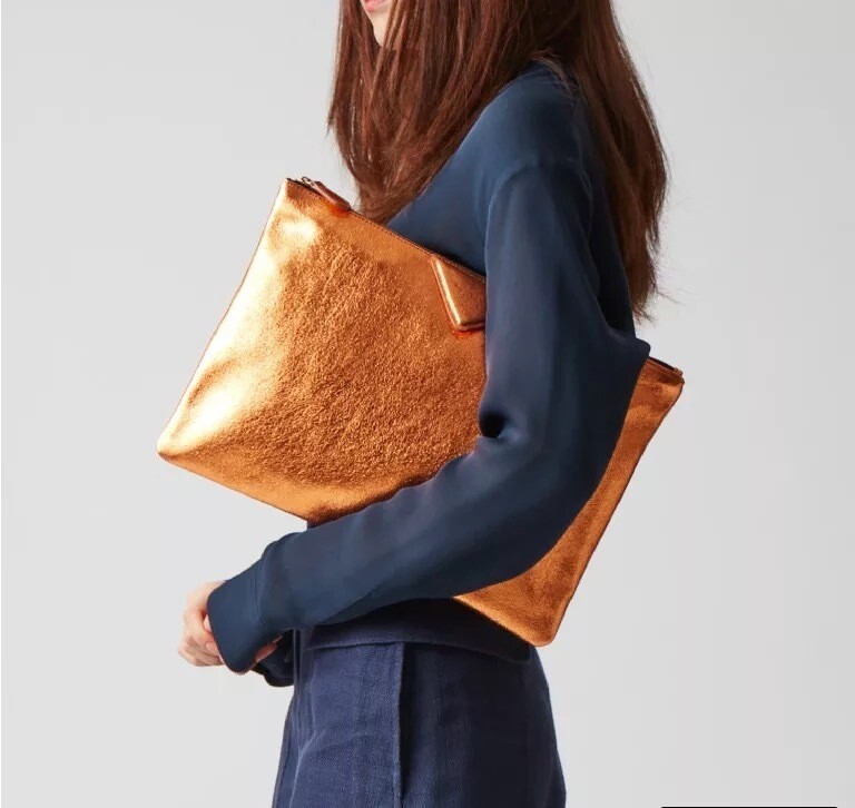 Tangerine Frost Designer Clutch