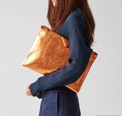 Tangerine Frost Designer Clutch