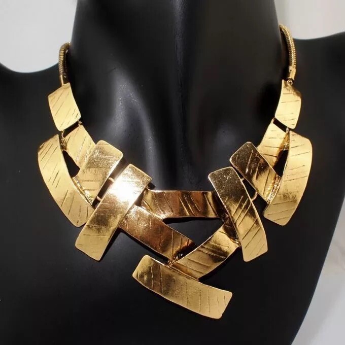 Golden Abstract Necklace