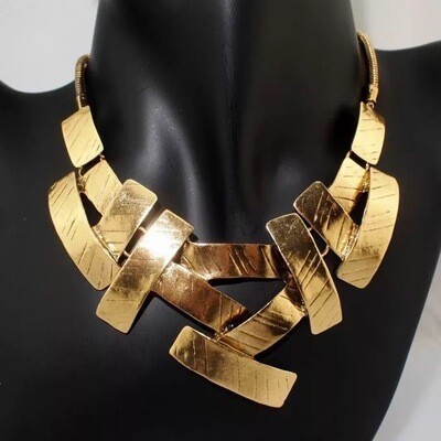 Golden Abstract Necklace