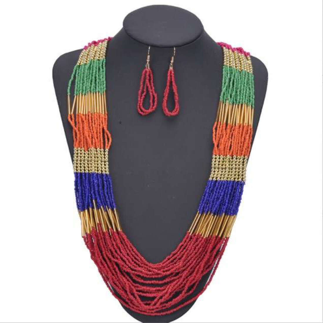 Multicolor Bohemian Handcrafted Beaded Necklace